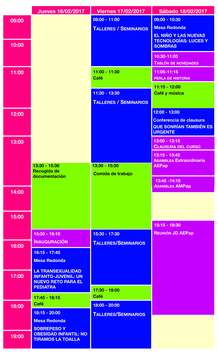 Agenda del curso 2013